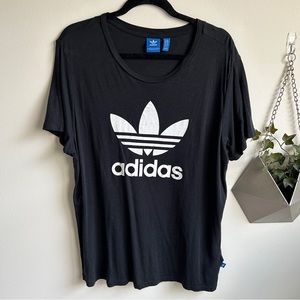 Black Adidas Logo T-Shirt, Adidas Shirt